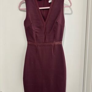 Elegant Burgundy Dress